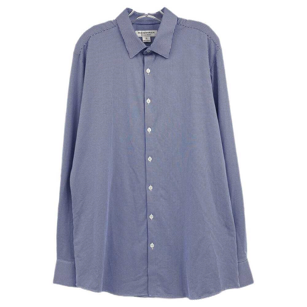 Mizzen+Main Blue White Gingham Button-Up Shirt | Mens XL